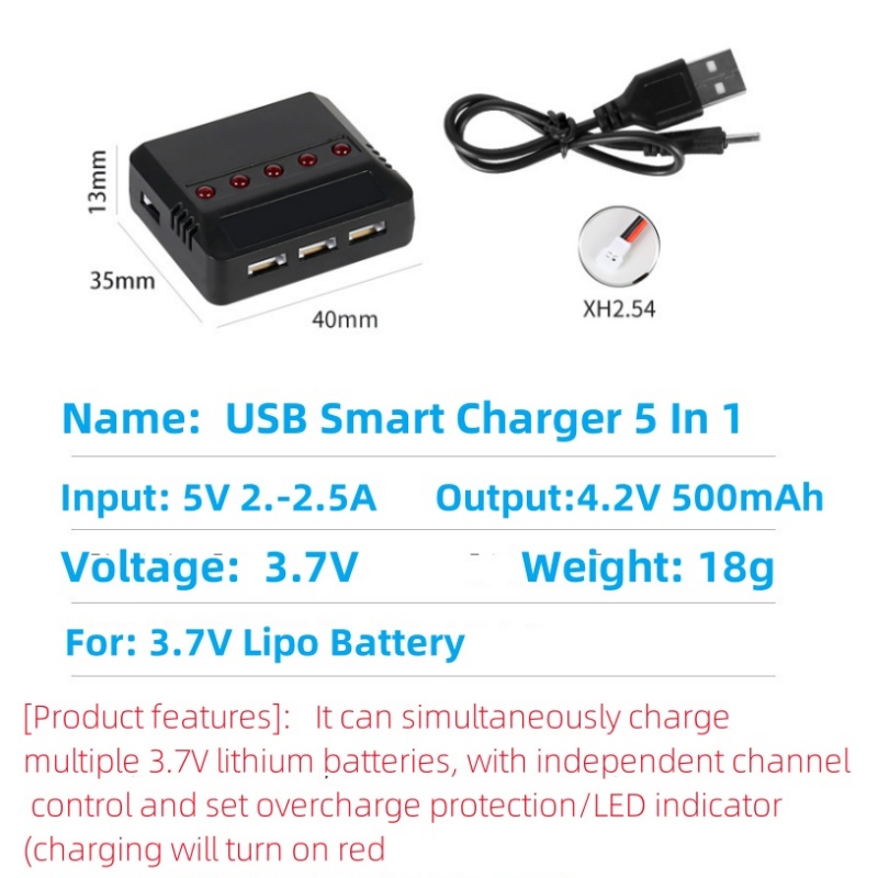 Syma X5HW X5HC X5C X5SW 3.7V 5 - Drone Battery Adapter recensione e prezzo